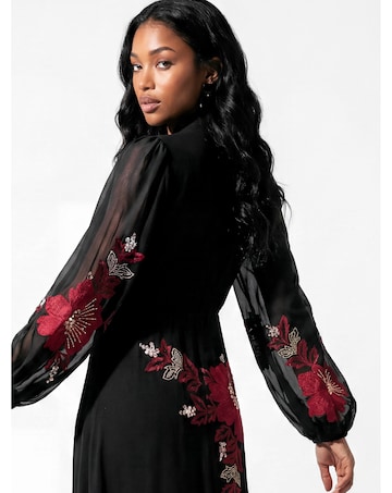 Maya Deluxe Embroidered Maxi Dress