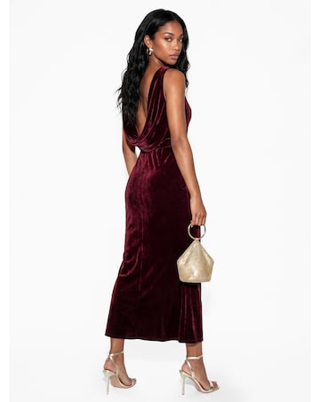 Maya Deluxe Embellished Velvet Dress