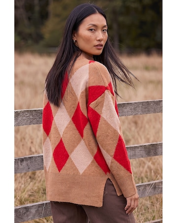 Roman Diamond Argyle Knit Jumper