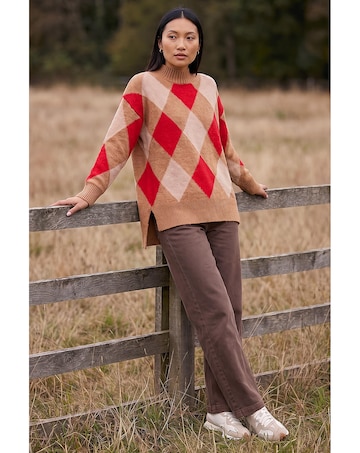 Roman Diamond Argyle Knit Jumper