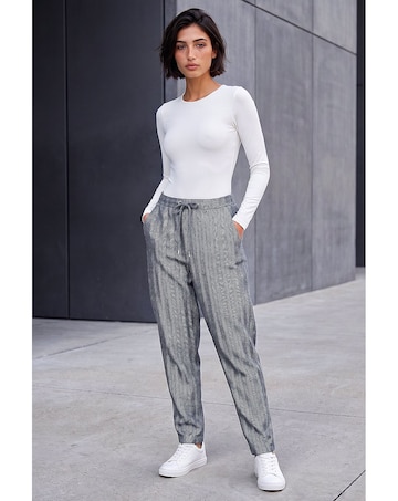 Roman Petite Herringbone Stretch Trouser