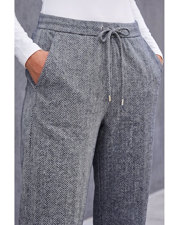 Roman Petite Herringbone Stretch Trouser