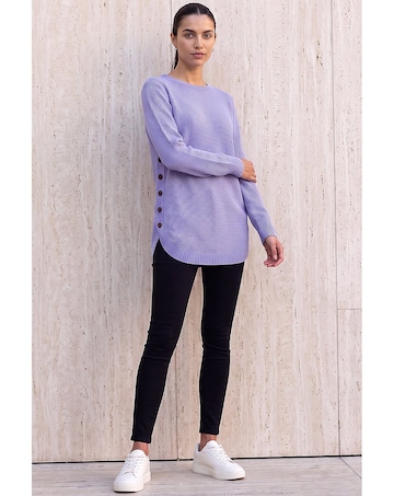 Roman Textured Curved Hem Jumper