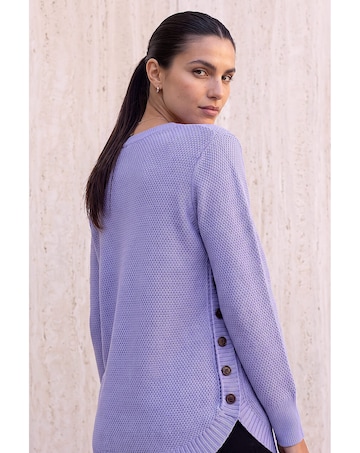 Roman Textured Curved Hem Jumper