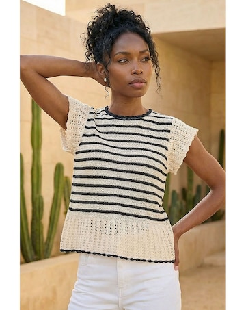 Roman Stripe Knitted Top