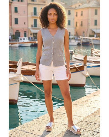 Roman Dusk Buttoned Knit Waistcoat