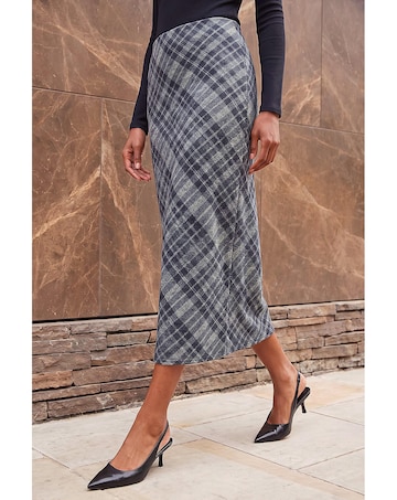 Roman Check Shadow Panel Skirt