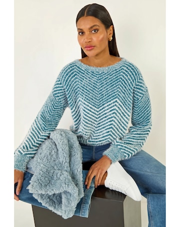 Roman Abstract Stripe Knit Jumper