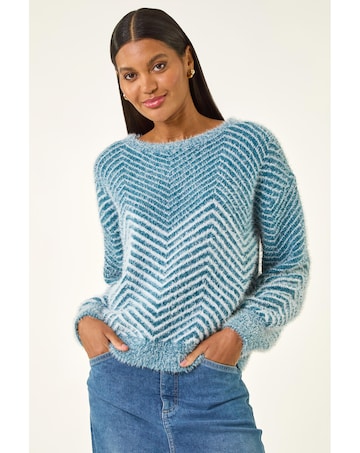 Roman Abstract Stripe Knit Jumper