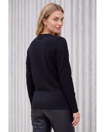 Roman Sequin Floral Batwing Knit Jumper