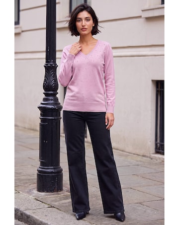 Roman Petite Faux Pearl Jumper