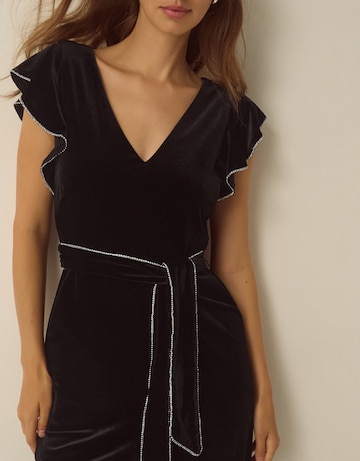 Monsoon Dionne V-Neck Velvet Jumpsuit
