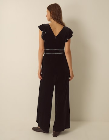 Monsoon Dionne V-Neck Velvet Jumpsuit