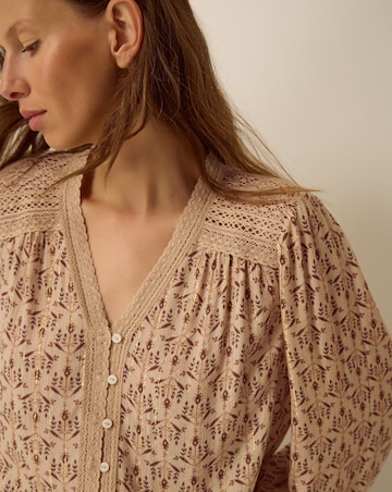 Monsoon Clementine Lace Print Top