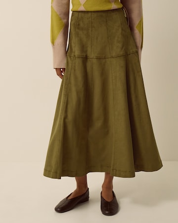 Monsoon Macy Tie Side Midi Skirt