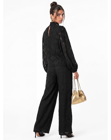 Anaya Floral Burnout Wide Leg Trousers