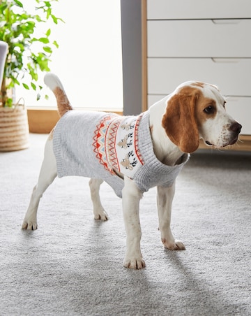 Novelty Reindeer Fairisle Dog Jumper