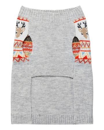 Novelty Reindeer Fairisle Dog Jumper