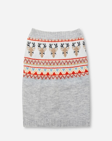 Novelty Reindeer Fairisle Dog Jumper