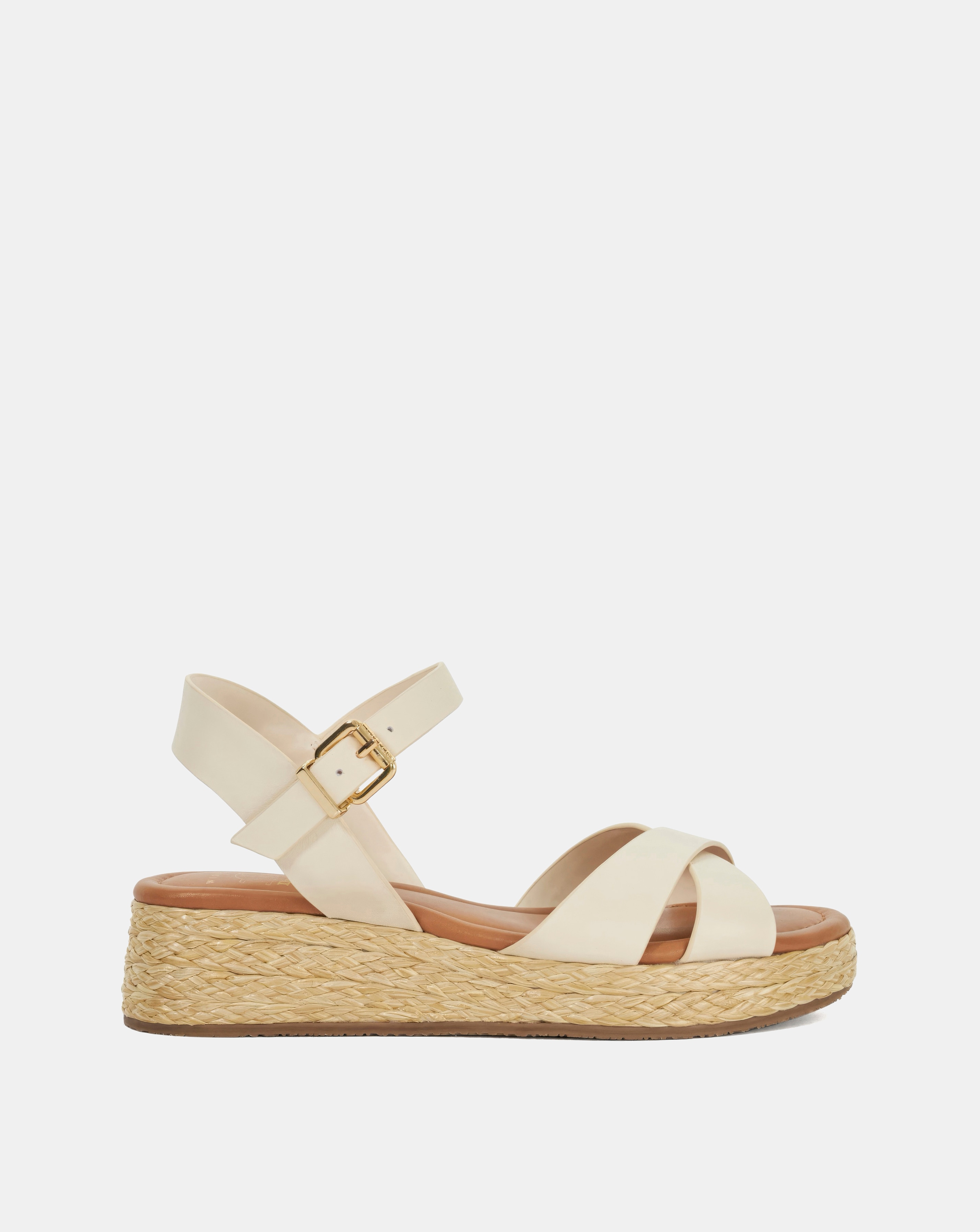 Dune Littleton Flatform Sandals Wide Fit