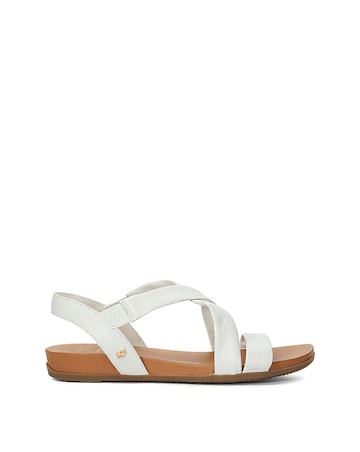 Dune Landies Leather Sandals Wide Fit