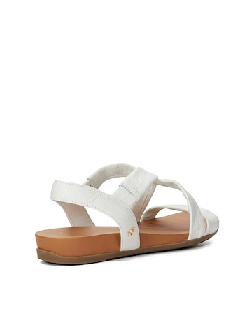 Dune Landies Leather Sandals Wide Fit