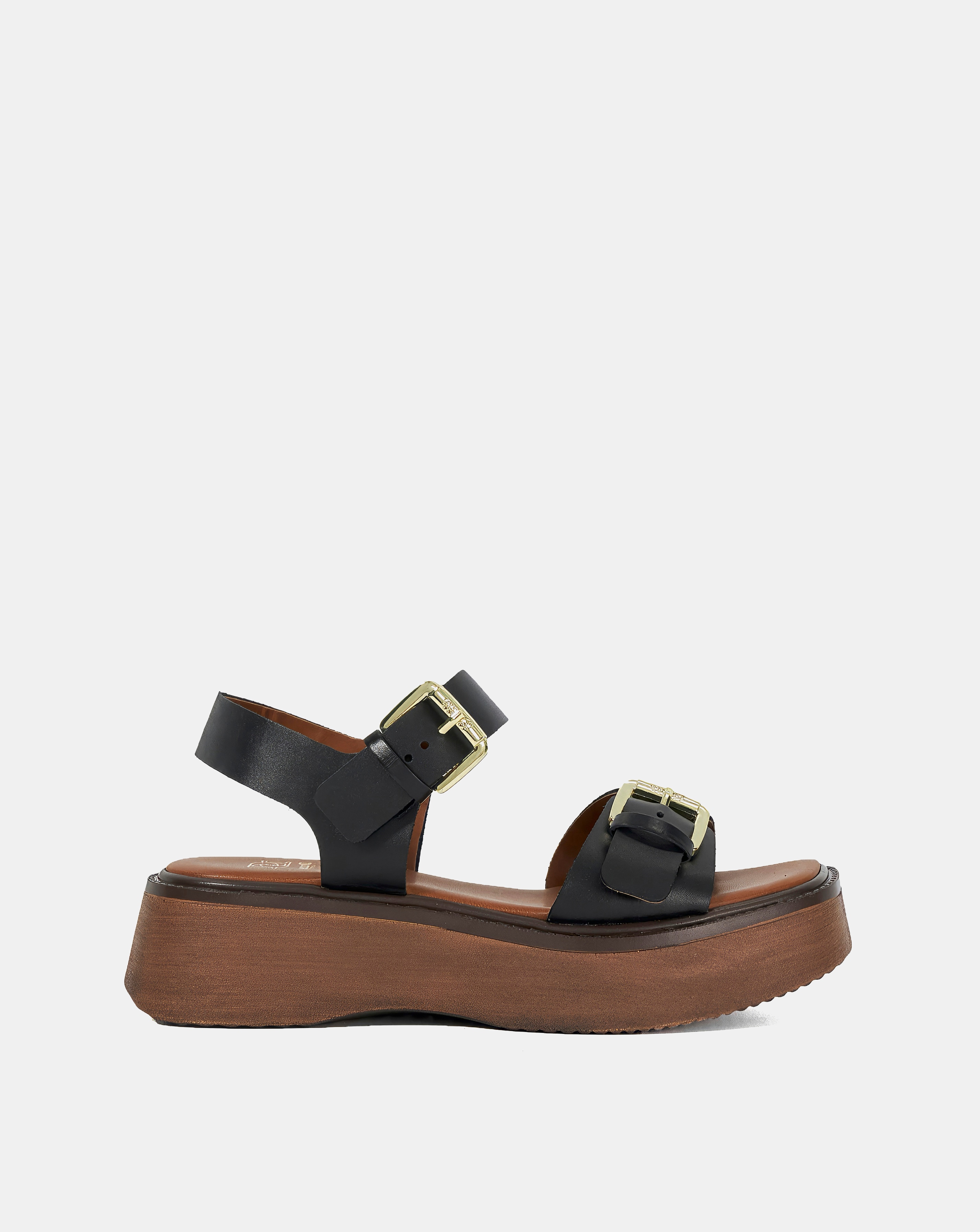 Dune Luno Leather Flatform Sandals Fit D