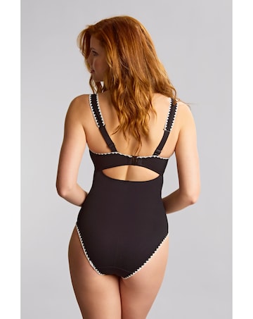 Panache Swim Aurora Black/White Lara Plunge Swimsuit