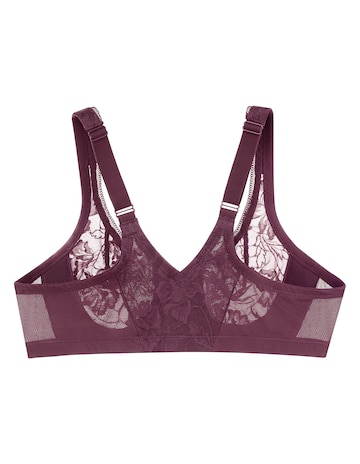 Glamorise Plus Size Lacey T-Back WonderWire Bra 9246