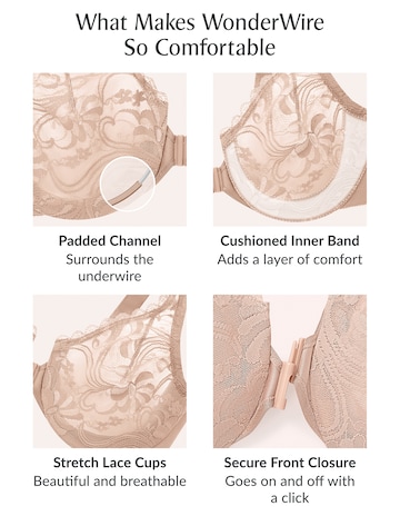 Glamorise Plus Size WonderWire Lace Front-Fastening 9245