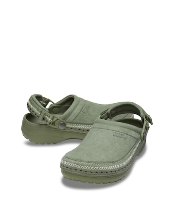 Crocs Cargo Classic Crafted Vegan Suede Stitch Clog - Standard Fit