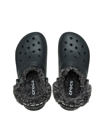 Crocs Black Classic Fleece Lined Clog - Standard Fit