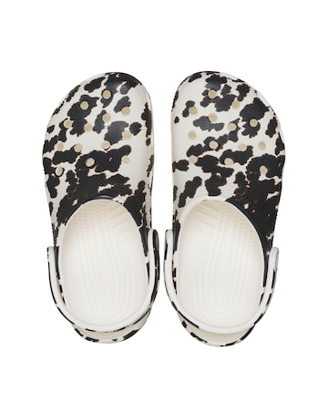 Crocs Chalk/Multi Classic Pop Animal Clog - Standard Fit