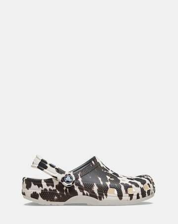 Crocs Chalk/Multi Classic Pop Animal Clog - Standard Fit