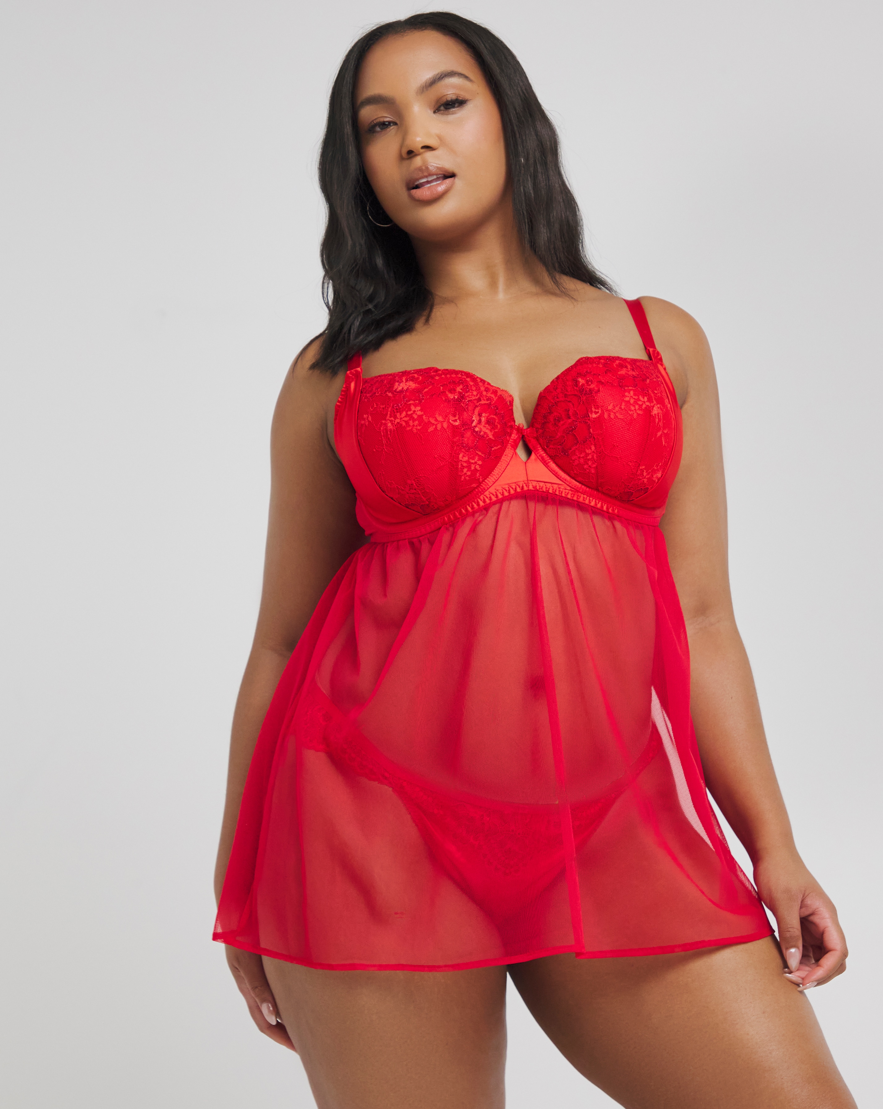 Ann Summers Honoured Babydoll Red