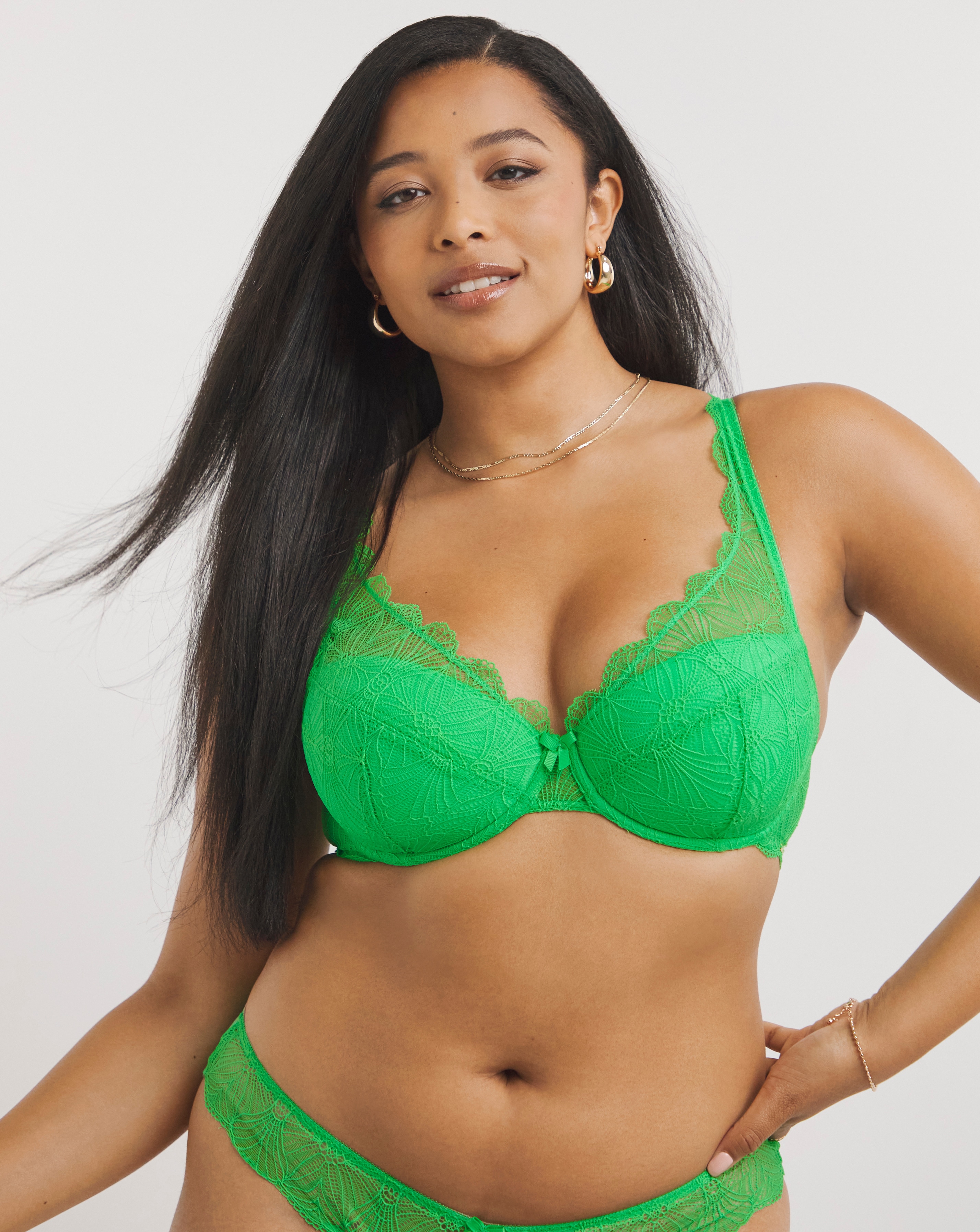 Boux Avenue Jodie Plunge Bra Green
