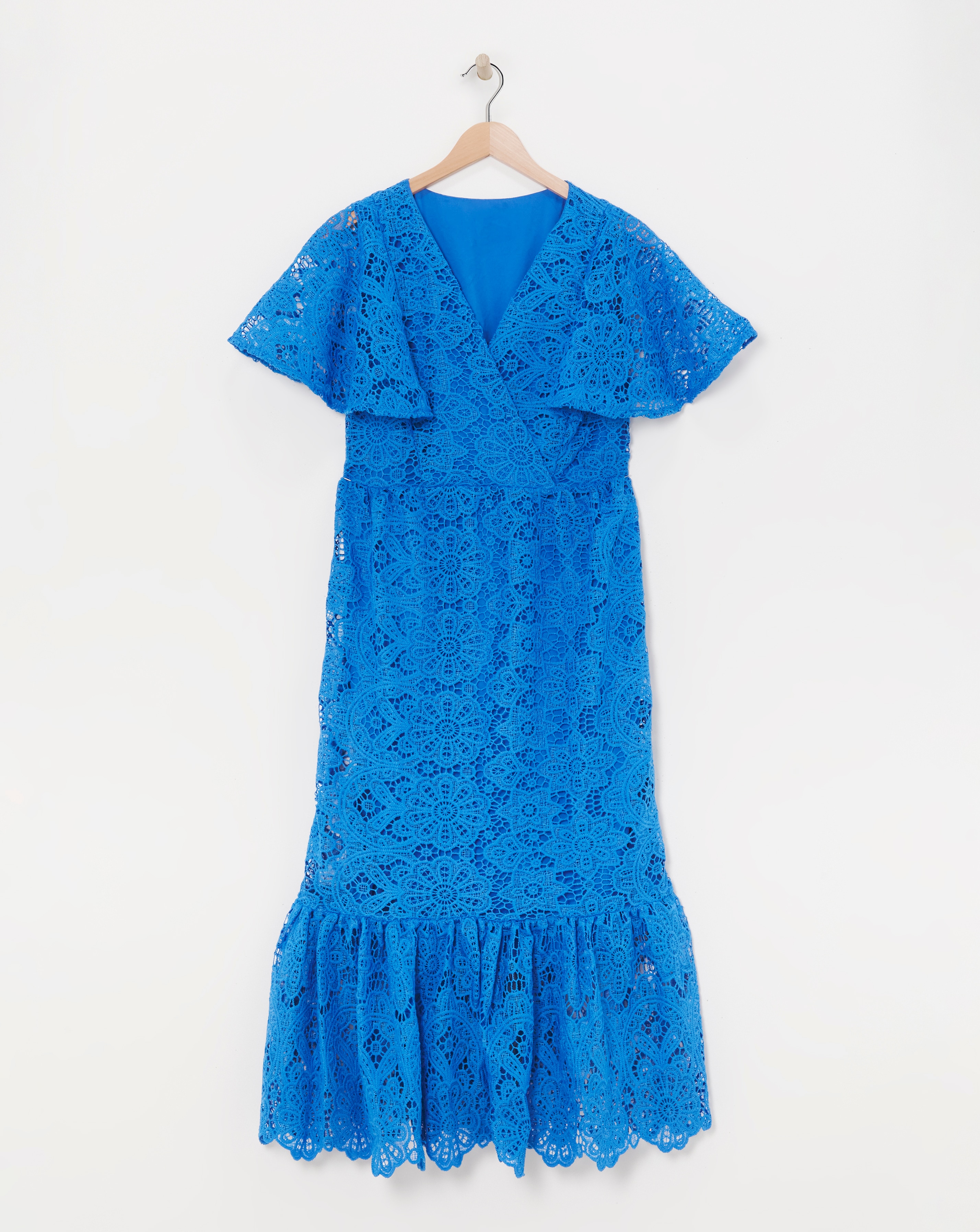 Lovedrobe Blue Lace Midaxi Dress