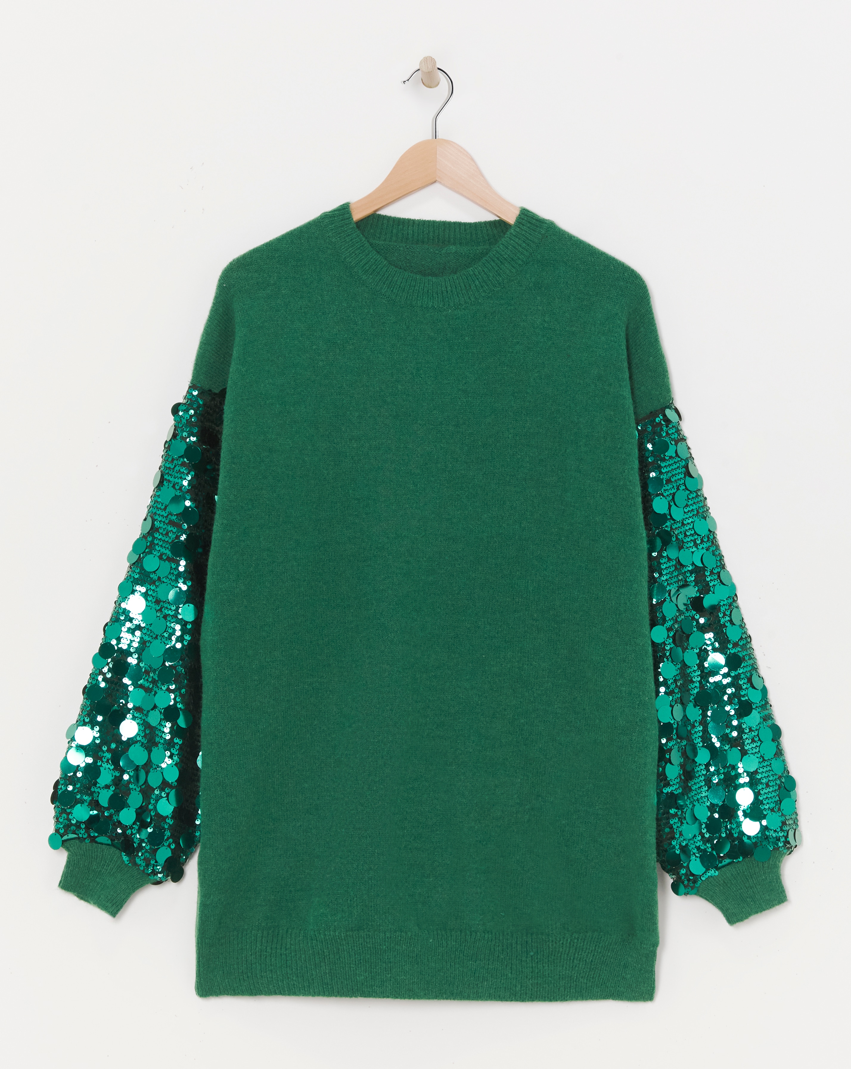 Lovedrobe Disk Sequin Sleeve Jumper