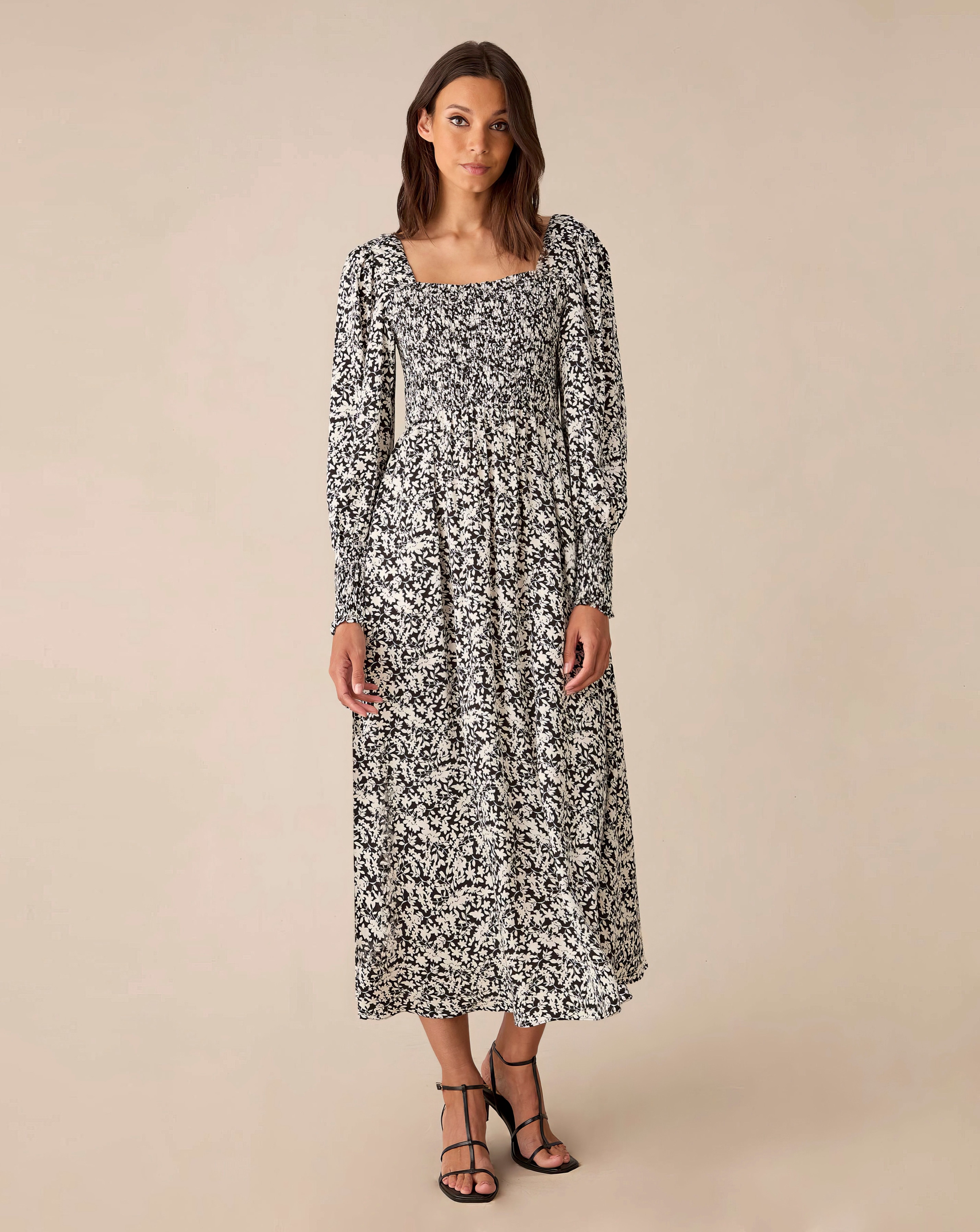 Ro&Zo Shirred Midaxi Dress