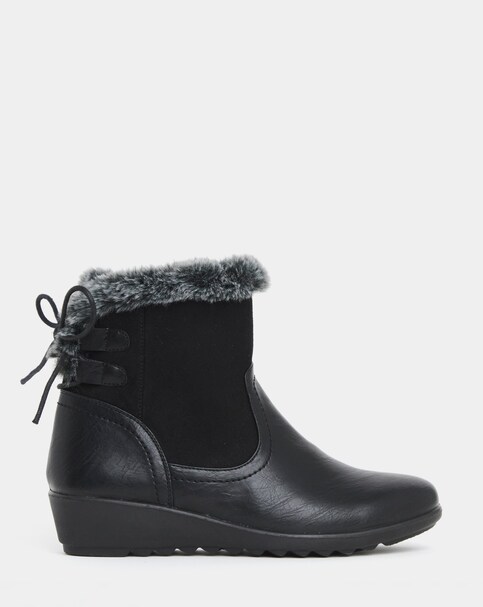New In - Cuffed Lace Back Boots Wide