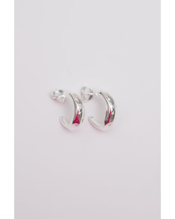 Simply Silver Sterling Silver 925 Multi Stone Hoop Earrings
