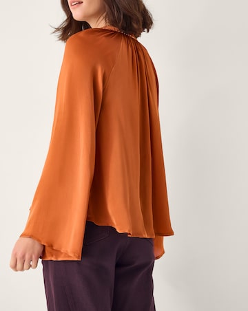 Monsoon Arlette V-Neck Satin Blouse