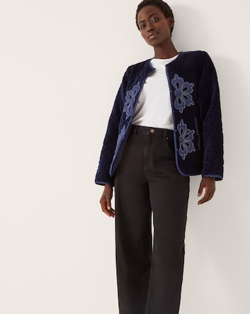 Monsoon Delilah Velvet Quilted Jacket