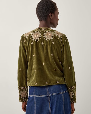 Monsoon Magda Floral Velvet Jacket