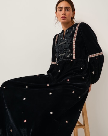 Monsoon Noni Velvet Long Sleeve Top