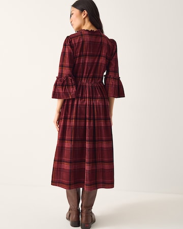 Monsoon Charly Check Corduroy Midi Dress