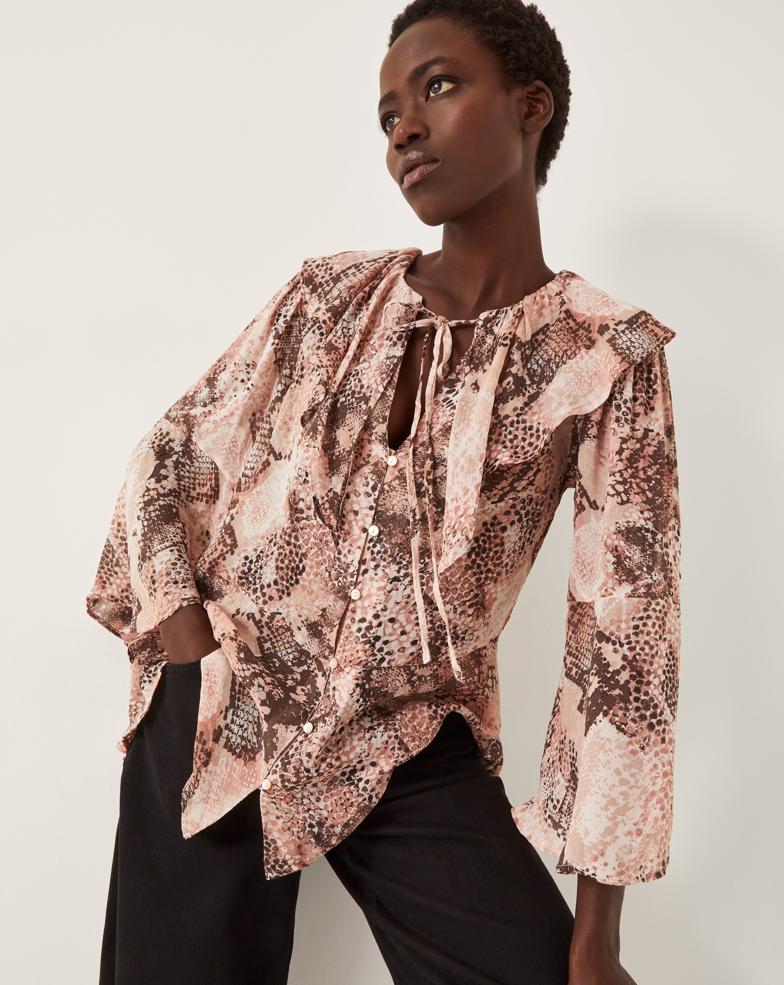 Monsoon Synthia Snake Print Blouse