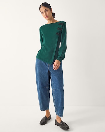 Monsoon Sofia Asymmetrical Button Jumper