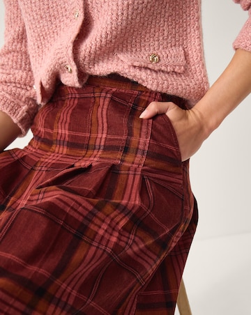 Monsoon Charly Check Midi Skirt