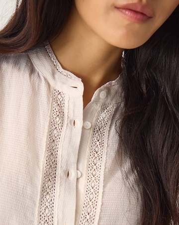 Monsoon Sara Lace Trim Blouse